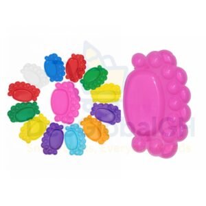 Large plastic paint palette for school art activities – different colours