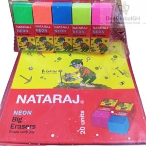 nataraj neon eraser – 20 units (big size)